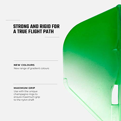 L-Style LS505 L-Flight Pro | Champagne Dart Flight Pro in Standard Shape with Two Tone Gradient, L1, Green/White - Image 4