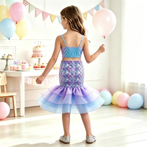 Image of Girls 4pcs Swimsuit Bathing Suit Princess Bikini Set for Toddler Little Kids Beach Swimwear