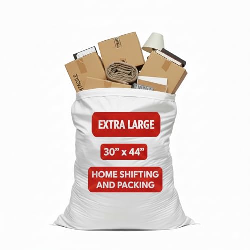 Image of BILLA Gunny Bags for Packing Large 30x44 Inch | Big Bags for Packing & Home Shifting | Heavy Duty Polypropylene Plastic Covers for Storage | Packing Essential for Shifting Materials (Pack Of 4)