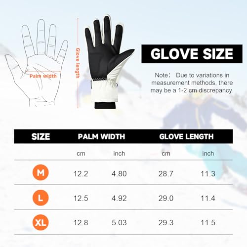 Ynport Crefreak Guantes de Esquí de Invierno al Aire Libre, los Guantes de Nieve Impermeables y Táctiles más Cálidos para Clima Frío, se Ajustan Tanto a Hombres como a Mujeres - imagen 6