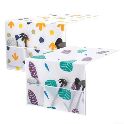 Cushteg PEVA - Funda para frigorífico con bolsillos laterales, 130 x 54 cm, bolsa de almacenamiento para electrodomésticos, resistente al polvo, a la humedad, para nevera, microondas, lavadora (2
