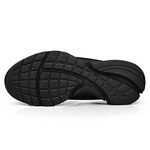 QANSI Mens Non Slip Workout Shoes Breathable Fashion Sneakers Lightweight Athletic Running Walking Gym Tennis Shoes Black 9.5