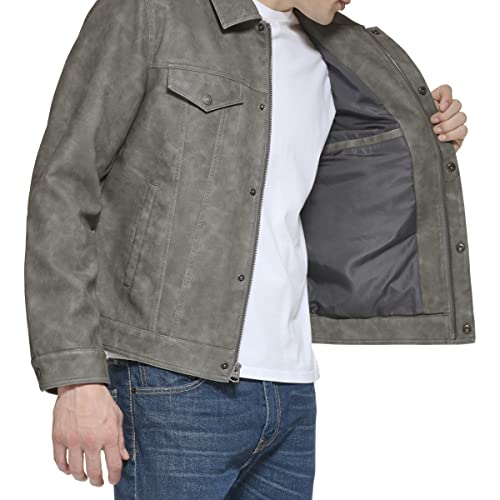 Image of Levi's Men's Faux Leather Classic Trucker Jacket