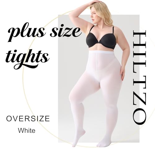 Image of Women's Plus Size Tights High Waist Sheer Semi Opaque Ultra-Soft Pantyhose XL, 2XL, 3XL, 4XL