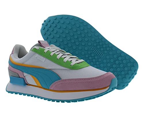 Image of PUMA Future Rider Double ST Puma White /Pink Lady /Scuba Blue 7 B (M)