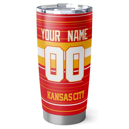 Image of Kansas Tumbler 20oz Travel Mug Gifts Custom Name Number