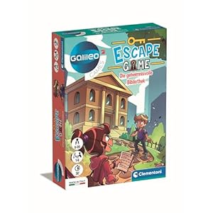 Clementoni Galileo Escape Game – The Mysterious Library – Escape Game for Children from 8 Years – Board Game & Family Game 59370