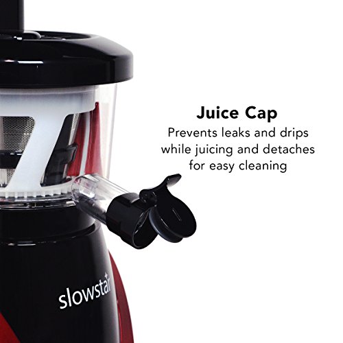 Tribest SW-2000-B Slowstar Vertical Slow Cold Press Juicer and Mincer, Red/Black