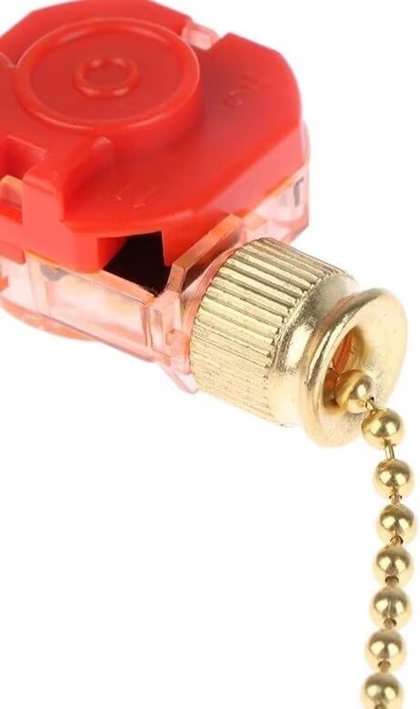 1Pcs Ceiling Fan Switch 3 Speed 4 Wire Pull Wire Switch With Rope For DIY Accessories