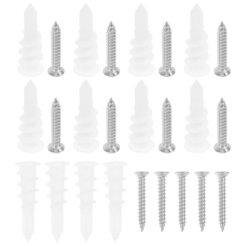SOESFOUFU Drywall Self-drilling Anchors and Screws Kit with Stainless Steel Screws Plastic Expansion Plugs for Wall Mounting Bathroom Kitchen Accessories Picture Frames