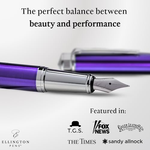 Image of Luxury Fountain Pen Set for Writing, Refillable Ink Converter, Gift Box