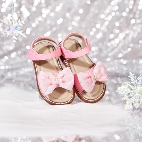 Image of Otter MOMO Girls Open Toe Princess Flat Sandals with Comfort Sole Summer Sandals