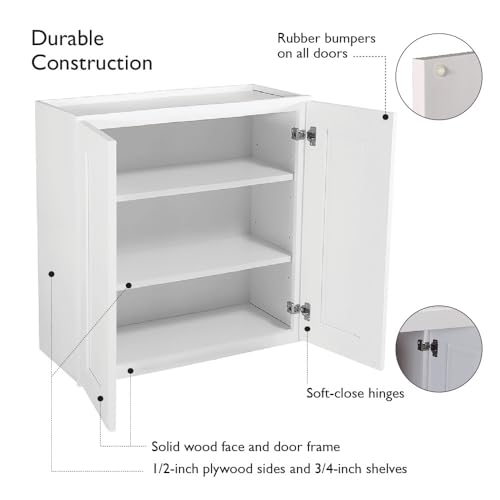 Image of Design House Brookings Kitchen Wall Cabinet, 24 inch, White