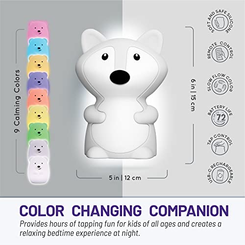 Lumipets Fox, Kids Night Light, Silicone Nursery Light For Baby And Toddler, Squishy Night Light For Kids Room, Animal Night Lights For Girls And Boys, Kawaii Lamp, Cute Lamps For Bedroom #TOP3