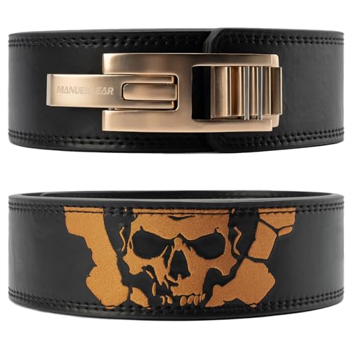 Lever Lifting Belt for Man and Women, Weightlifting with Adjustable Heavy Duty Buckle, Professional Weight Lifting Belt Black/Gold