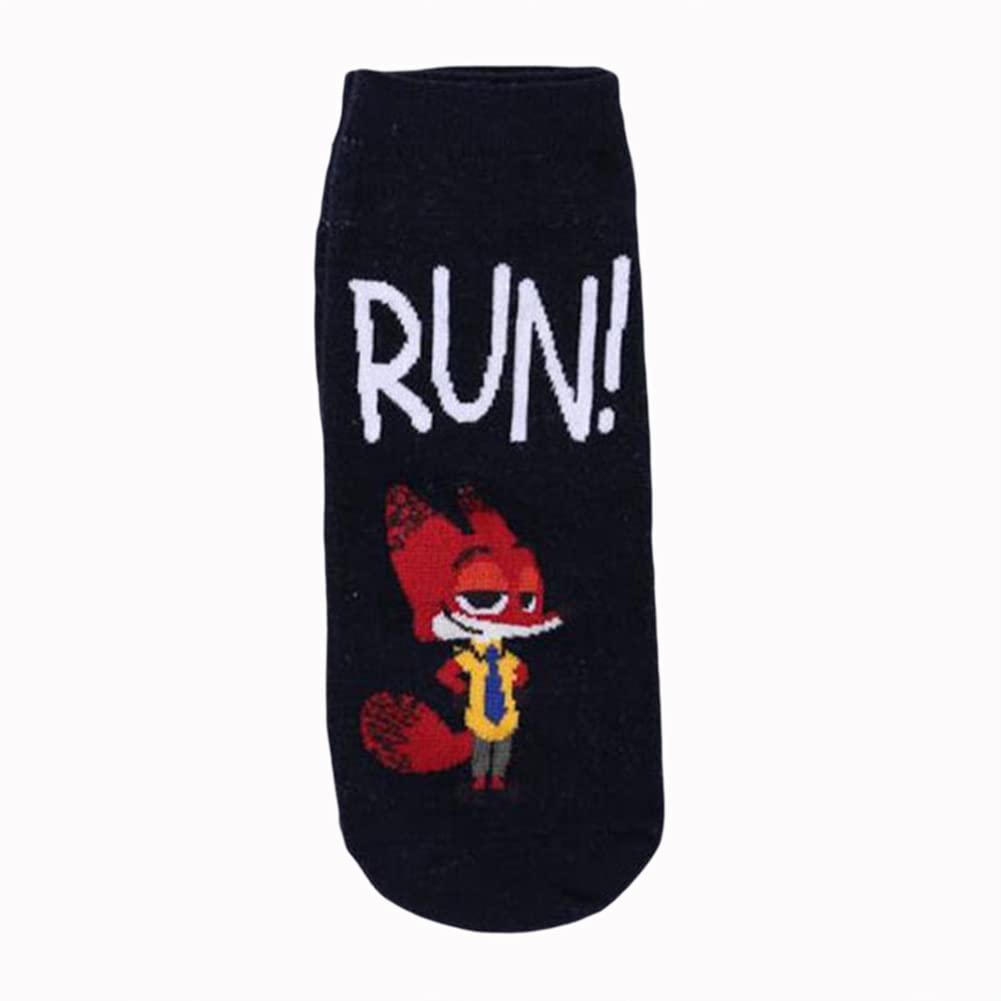 5 Paires De Chaussettes Femme Motif Renard - Chaussettes Mi-Mollet Chaudes En Acrylique, Taille Unique