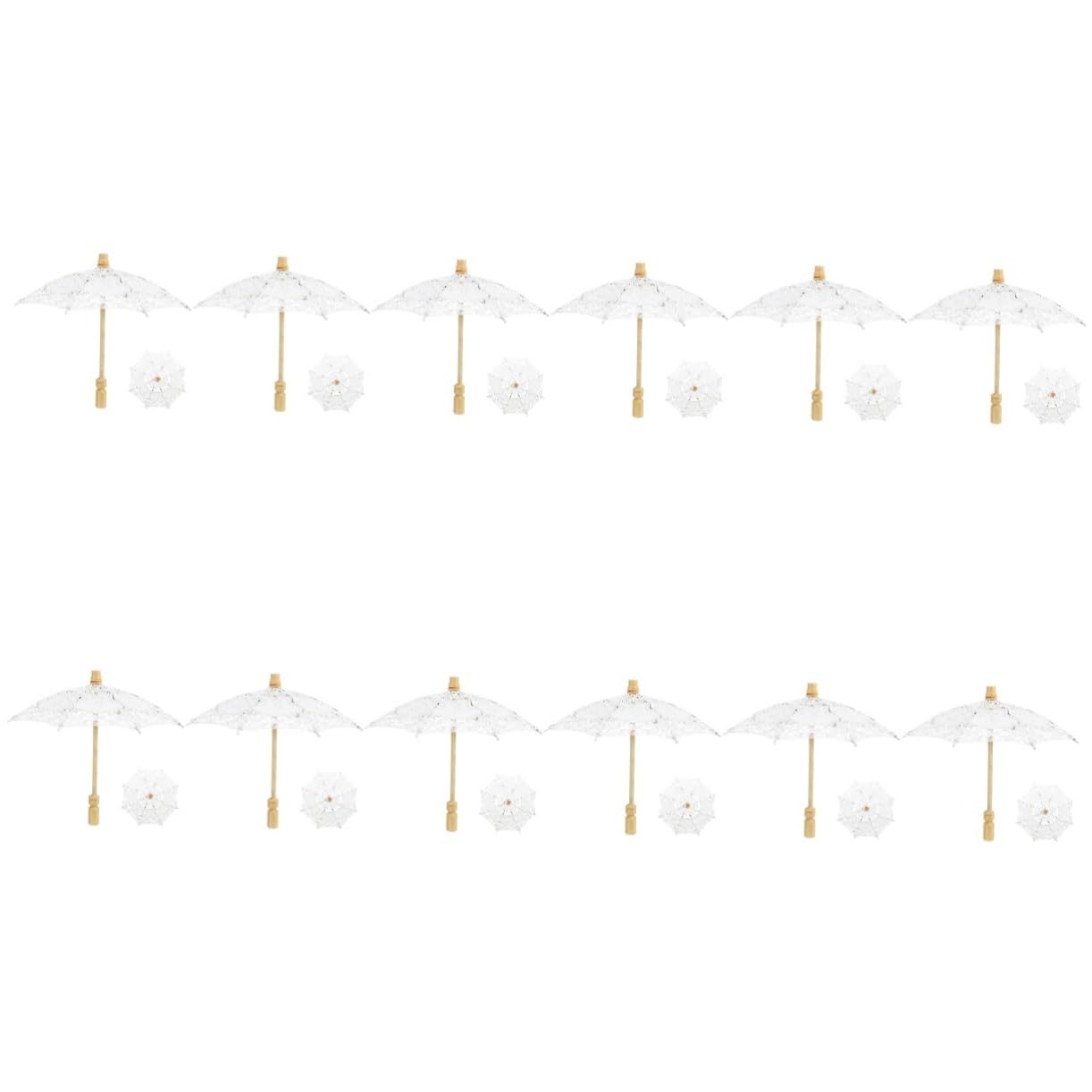SOIMISS 12stücke Braut Dekorationsschirm Aus Eleganter Spitzen-regenschirm Für Hochzeiten Fotografie Besondere Anlässe Leicht Und Tragbar