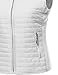 Tight Fit Solid Basic Quilted Vest Side Rib Panel Details Snow White XL