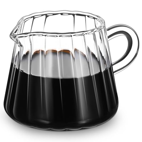 Besportble Jarra De Vidrio Borosilicato Para Espumar Leche Pequeña Jarra Para Café Y Té Uso En Hogar Y Restaurante Material Seguro Y VersáTil