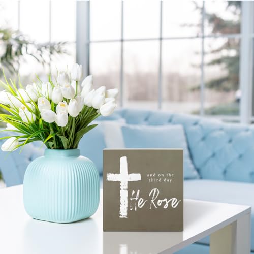 Easter-Desk-Decorations-Rustic-Christian-Gift-Idea-Wood-Box-Sign-Farmhouse-Home-Office-Desk-Cubicle-Shelf-Decor-And-On-The-Third-Day-He-Rose-5-X-5-Inch Easter Desk Decorations Rustic Christian Gift Idea Wood Box Sign Farmhouse Home Office Desk Cubicle Shelf Decor And On The Third Day He Rose 5 X 5 Inch