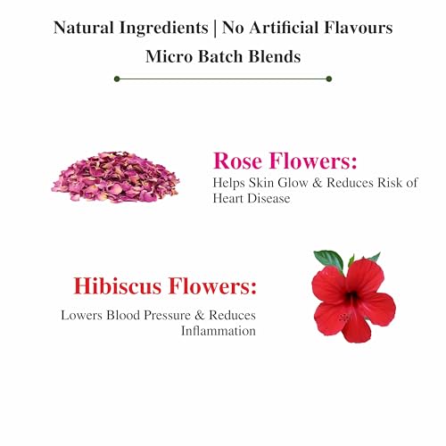 Image of Sancha Tea Boutique, Holi Gulal Tea, Caffeine Free Tea Bags, Herbal Tea (25 Pyramid Tea Bags), Skin Cleansing Tea, Hibiscus Tea, Holi Gift, Holi Corporate Gifts, Holi Gifting