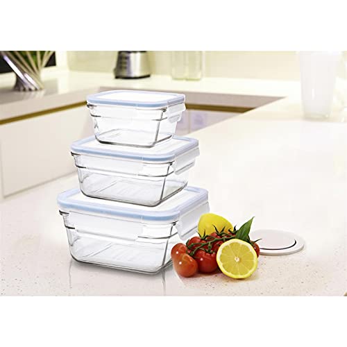 Glasslock Glass Food Container 3 Pieces Set OVEN Safe Square: Buy Online at Best Price in Egypt