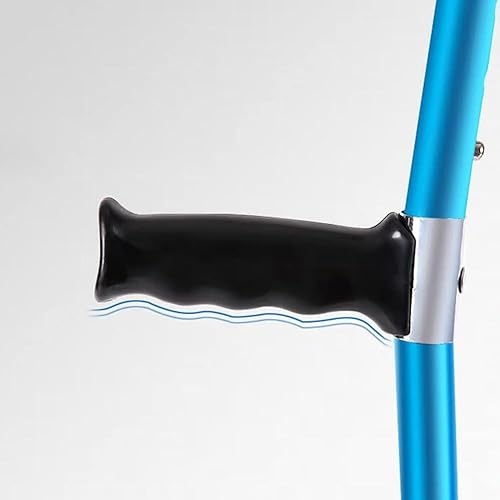 Miniatura 4 de Par de elegantes muletas para adultos en azul, bastones plegables para antebrazo para viajes o trabajo, muletas de aluminio ligeras para adultos,