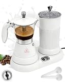 Belly Moka 2-in-1 Milk Frother Electric Foam Maker and Moka Coffee Maker