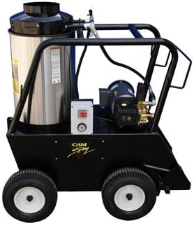 Cam Spray 1000QE Q Series Portable Diesel Fired Electric Powered Hot Water Pressure Washer, 1000 psi, 50' Hose