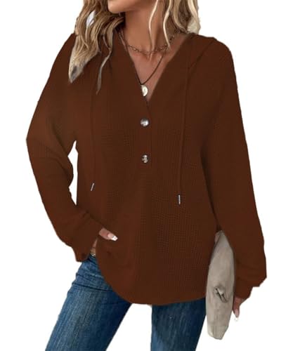 GRMLRPT Sweat à Capuche Femme Blouson Légere Femme Veste de Sport Cardigan Manches Longues Veste Automne et Printemps Casual Outdoor Basic(Marron,M)