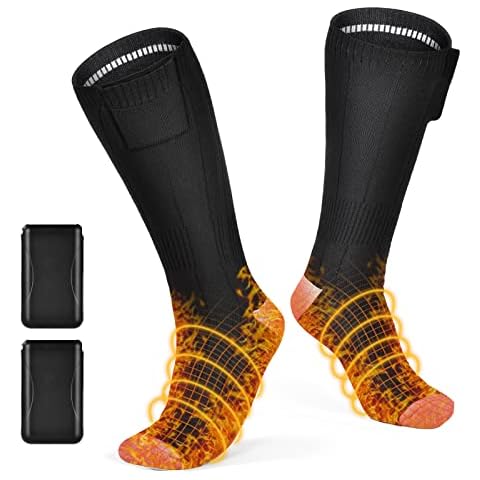 ELUTENG Heated Socks for Women and Men, 2022 Upgraded Electric Socks Rechargeable 3.7V 4000mAh Battery Thermal Foot Warmers, Cold Weather Thermal Socks for Sport Outdoor and Camping Hiking Cover