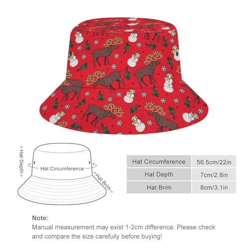 Christmas Bucket Hat for Men Women Fisherman Hat Packable Sun Cap Outdoor Travel Beach Caps3