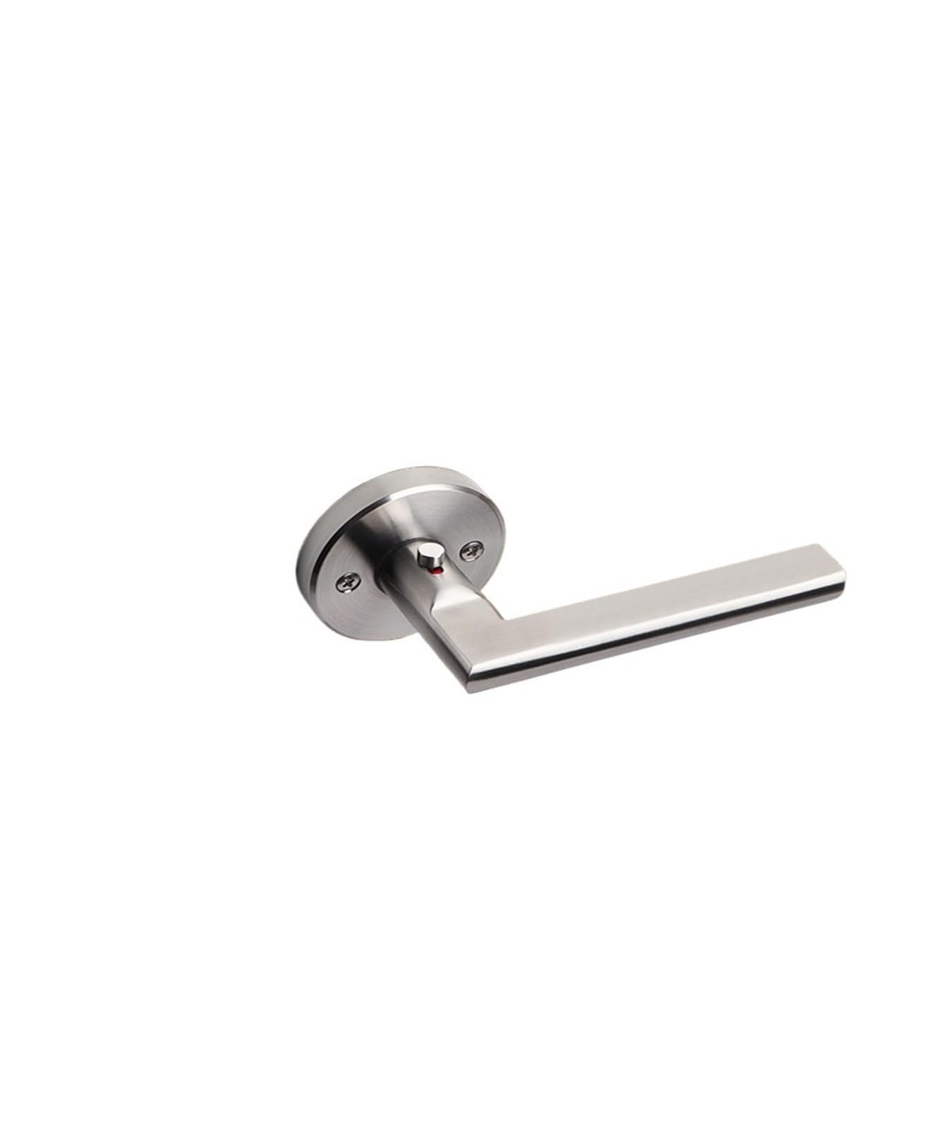 Sjloynwq Brushed Silver Handle Lock Household Red And Green Indicator Indoor Three-Pole Ball(Brushed Silver)