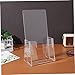KALLORY 2pcs Acrylic Brochure Display Stand Pamphlet Holder Magazine Holder Conference Booth Display Office Storage Shelves