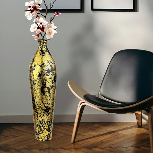 Image of 24 inches Metal Flower Vase for Home Decor Office Living Room Corner Decoration