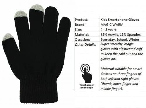 Magic Warm Kids Smartphone Gloves3