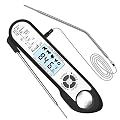 Neoikos Digital Meat Food Thermometer - 2~3S Instant Read Cooking Thermometer, Backlight, Built-in Magnet, Calibration, Foldable Probe for Kitchen Deep Fry BBQ Grill Roast Turkey