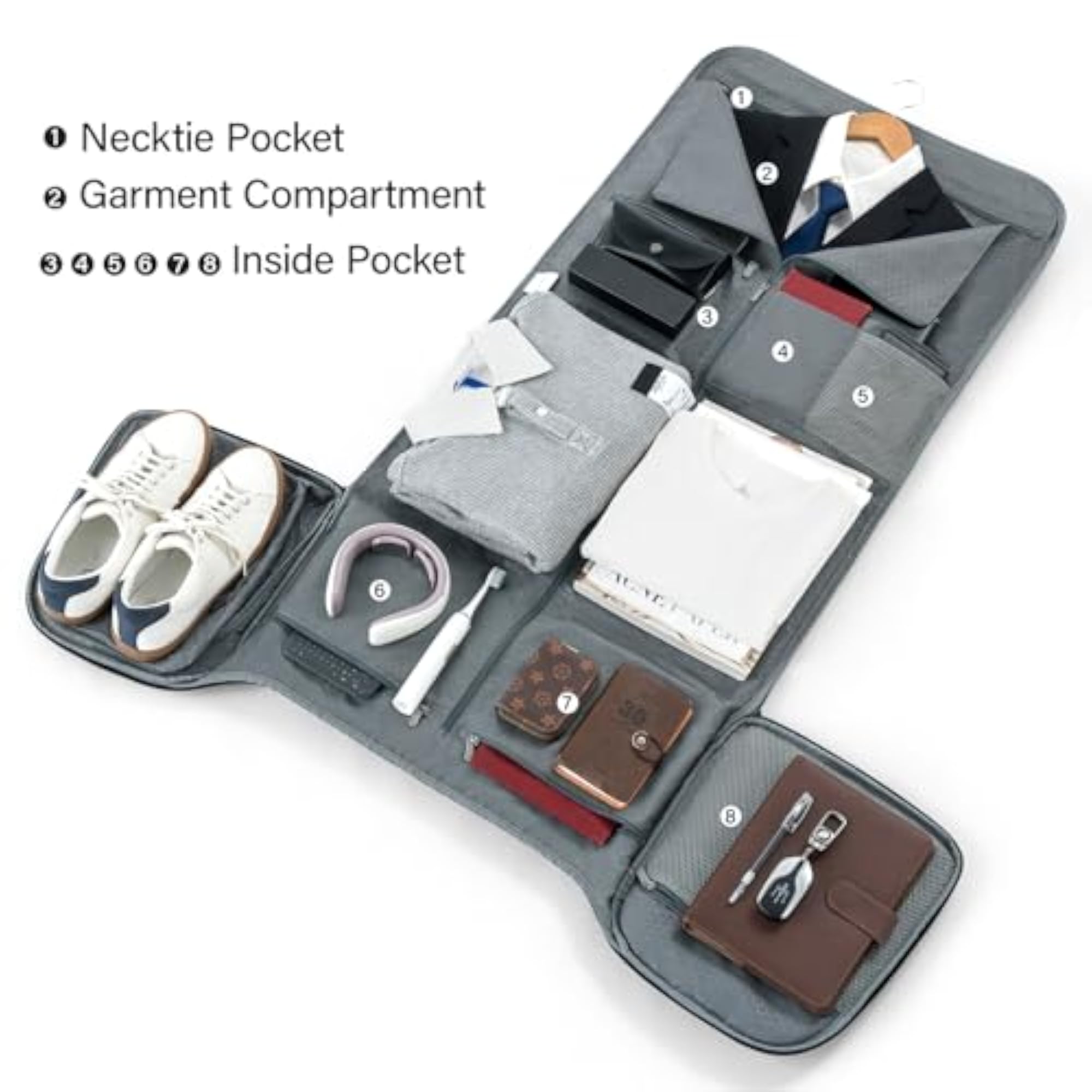 Garment Duffle Bags for Travel, Dark Grey