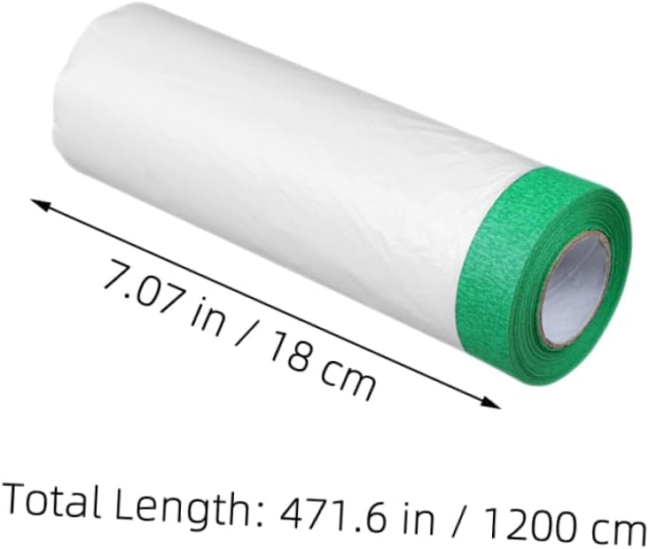 KALLORY Automotive Protective Film 1 Roll, White Plastic Masking Paper