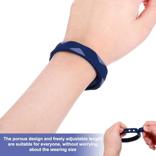 Image of MECCANIXITY Anti Static Bracelet, 0.5 inchX9 inch Adjustable Anti Static Wristband Silicone Balance Energy Sport Bracelets for Eliminate Static, Blue 6Pack
