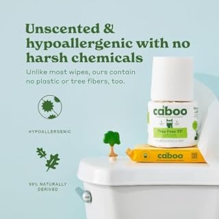 Caboo Tree Free Flushable Wipes, Certified Flushable, Septic Safe, Biodegradable, Chemical Free, Unscented Wipes for Adults made with Renewable Bamboo Based Viscose (Pack of 3, Total of 180)