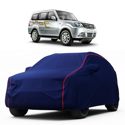 Image of Heavy-Duty Car Cover for Compatible with Tata Sumo Grande (2008 to 2025 All Models) Deluxe Car Protection Cover - Waterproof & UV-Resistant All-Season Exterior Protection