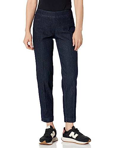 SLIM-SATION Women's Petite Wide Band Pull on Ankle Pants