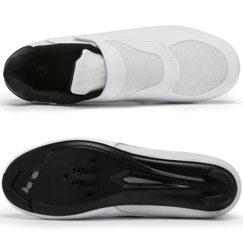 Image of Womens Cycling Shoes Compatible with Peloton Indoor Road Bike Riding Shoes Pre-Installed Delta Cleats Clip Outdoor Pedal