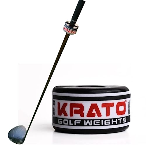 Krato Golf Swing Trainer Aid - Improve Distance & Clubhead Speed - Train with your own club - Golf Weight (4oz)