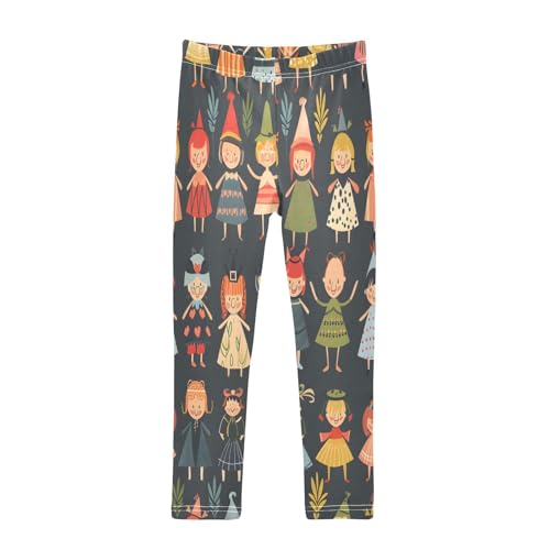 Bolaz Toddler Girls Leggings Printed Yoga Pants Leggings Human Graffiti for Kids