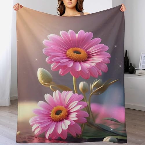 Manta de forro polar Blumes de 150x200 cm mullida para sofa 2