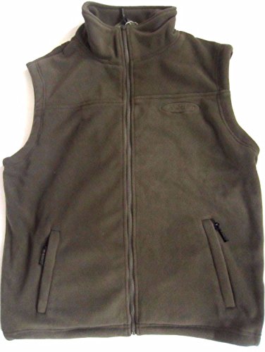 Gilet de chasse en polaire Hubertus vert olive de grande taille 4XL 62 pour homme