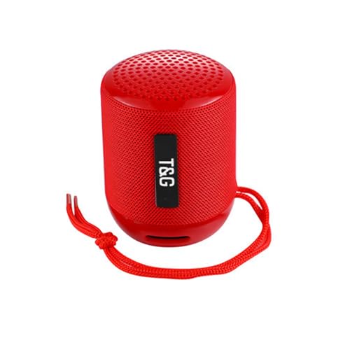 EASY SPEED Altavoz Portátil Bluetooth Recargable, IPX7 Resistente al Agua, Potencia y Calidad de Sonido, Portátil Tamaño Pequeño, T&G129 Rojo