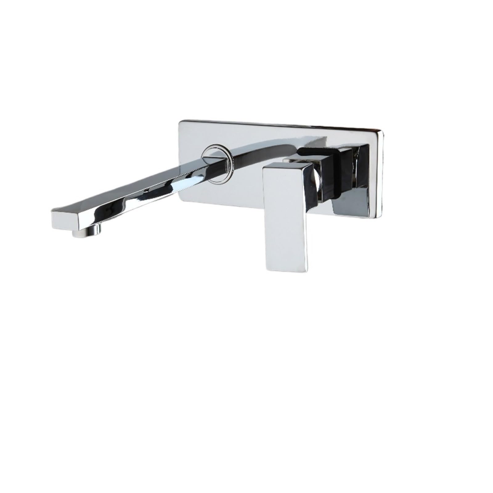 ZQFHSX Kitchen Tap, Bathtub Faucet Hot Cold Waterfall Wall Mounted Water Black Chrome Bathroom Sink Mixer Taps(Chrome)